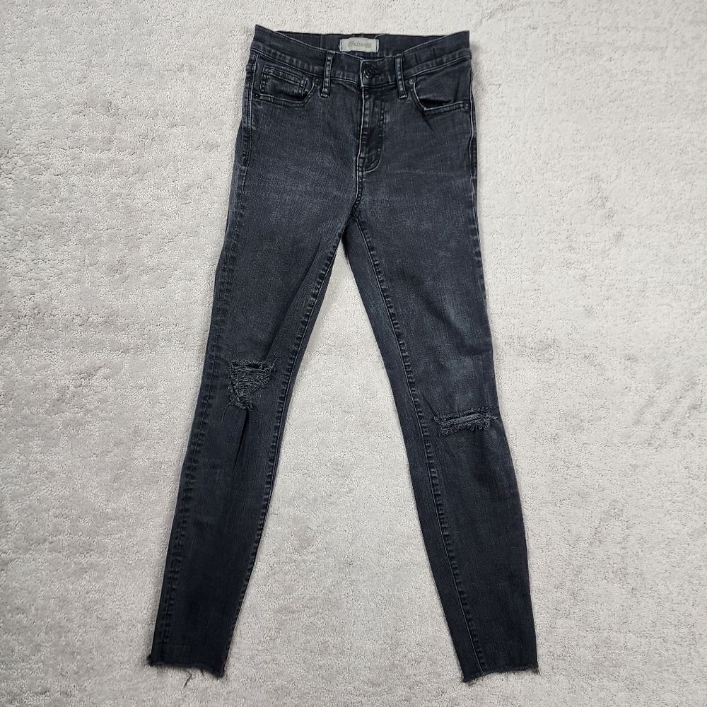 MADEWELL 9" High Riser Skinny Skinny Jeans Stretch Gray